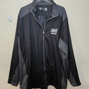 NFL New York Jets 100 Victory Full Zip Jacket Antigua Revolve 104263 Men's Black